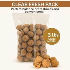 Premium Natural Walnuts in Shell 48 Oz Shell, Jumbo, 3 Pound
