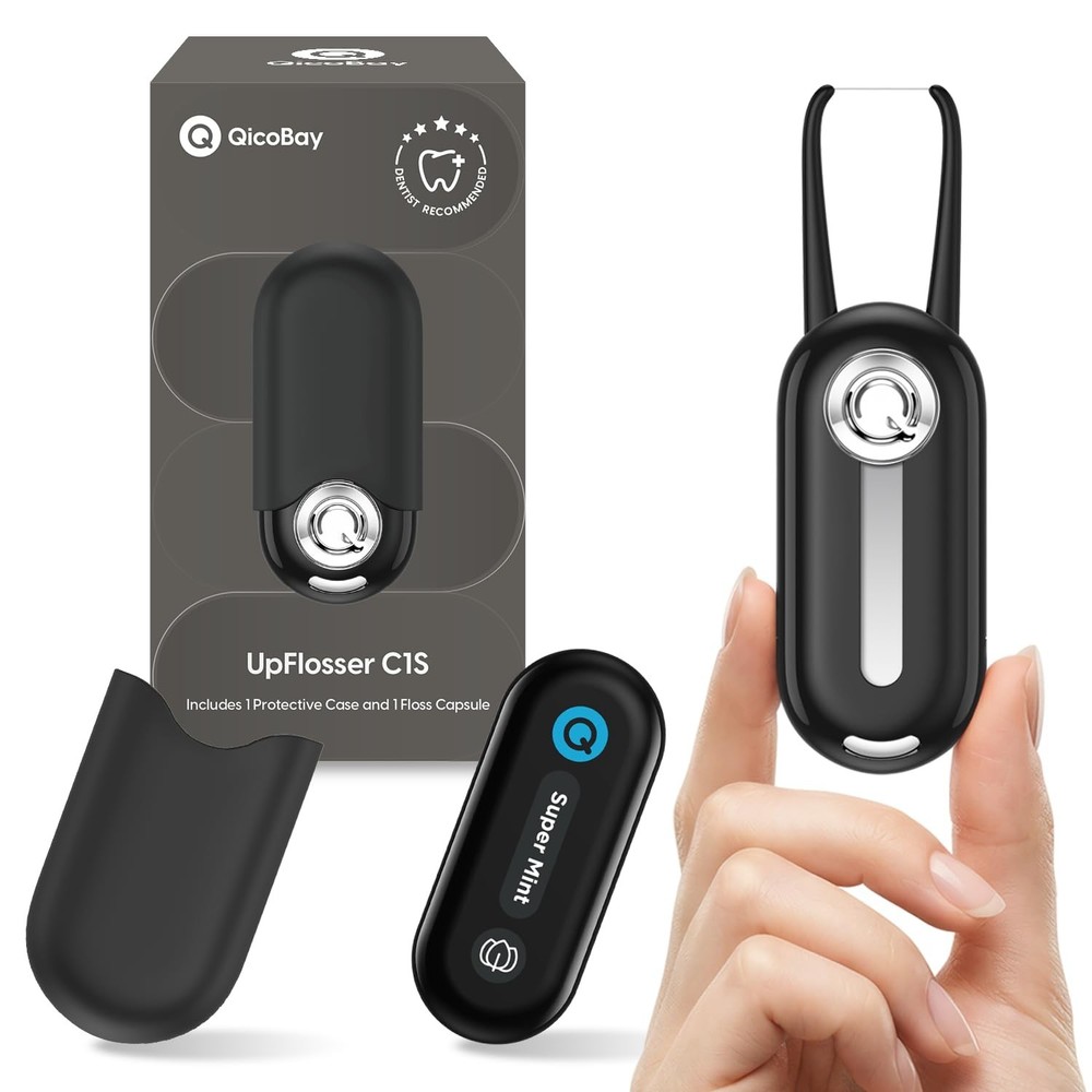 UpFlosser C1S Reusable Auto-Restringing Flosser with Replaceable Floss Capsul…