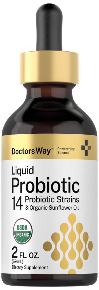 Liquid Probiotic | 2 fl oz | Organic | 14 Probiotic Strains | by Doctors Way