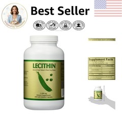 Lecithin Supplement – 200 Softgels of 1200mg to Support Digestion and Energy
