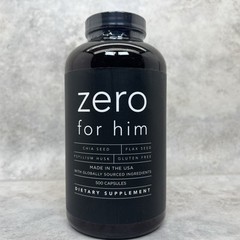 Zero for Him Chia & Flax Seed Supplement 500 count **NEW SEALED** Exp 7/2027