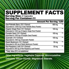 Prostate Support – Saw Palmetto – Reduce Frequent Urination, Stamina supplement