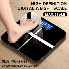 Smart Multi-Function Body Fat & Weight Bathroom Scale with Tempered Glass Wide P