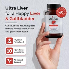 UpWellness Ultra Liver Supplement for Liver Health & Gallbladder Support -3Pack