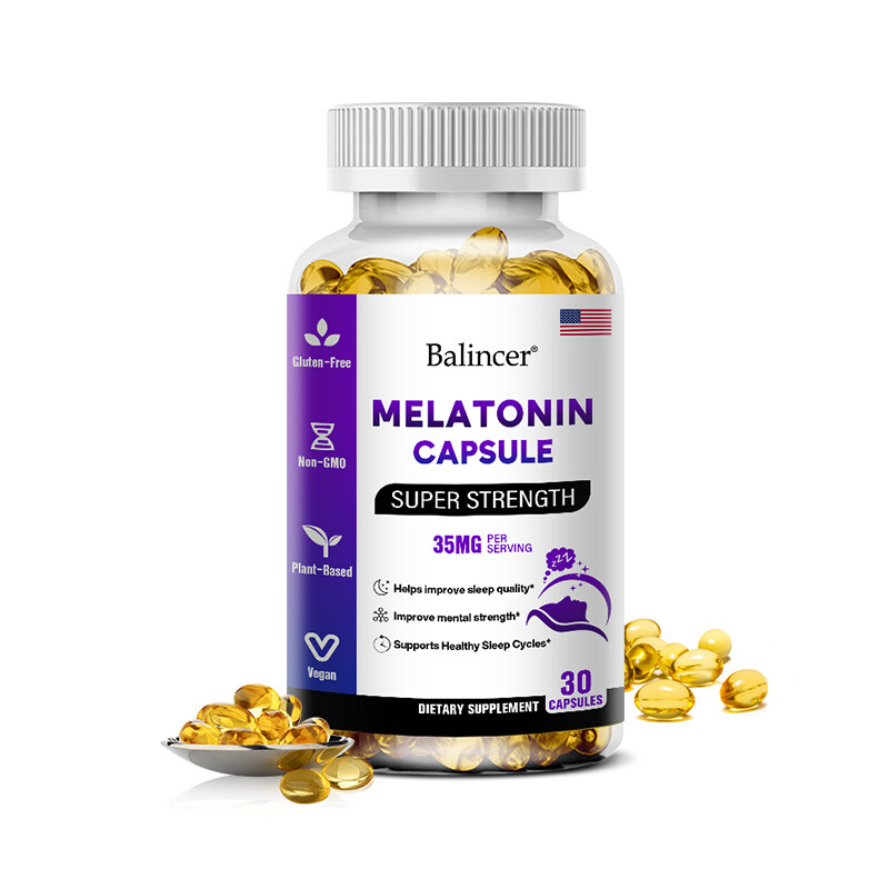 Sleep Capsules, 35 mg, Natural Sleep Aid, Improves Sleep Quality, Sleep Cycles