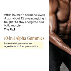 Root Labs 10 in 1 Alpha Gummies Shilajit, Ashwagandha, Maca, Tongkat, 60 Ct