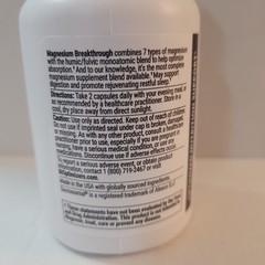 Bioptimizers Magnesium Breakthrough Supplement Version 4.2, 60 Veggie Caps