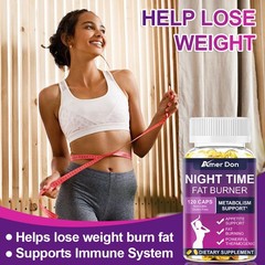 Night Time Fat Burner 120Pills Weight Loss Appetite Suppressant Sleep Aid Diet