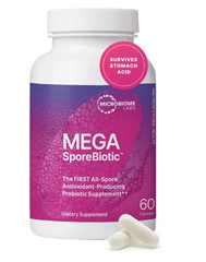 3 Pack Mega Sporebiotic 60 Capsules Microbiome Labs, probiotic Formula 180cap