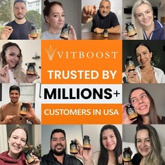VITBOOST Vitamin D3 K2 Complex – Easy to Swallow | Gluten-Free | USA Made 120CAP