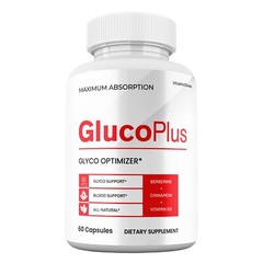 GlucoPlus Blood Optimizer Capsules, Max Strength, Gluco Plus Pills (3 Pack)