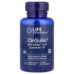 2 X Life Extension, CinSulin� with InSea�2 and Crominex� 3+, 90 Vegetarian Caps