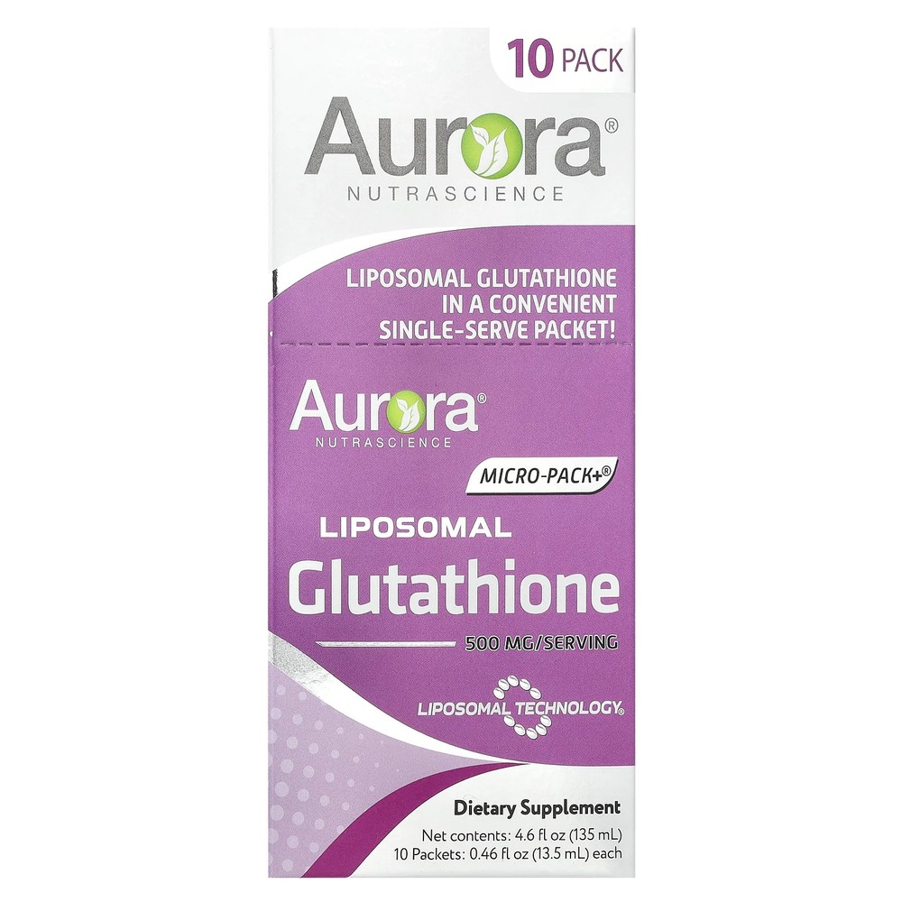 2 X Aurora Nutrascience, Micro-Pack+�, Liposomal Glutathione , 10 Packets, 0.46