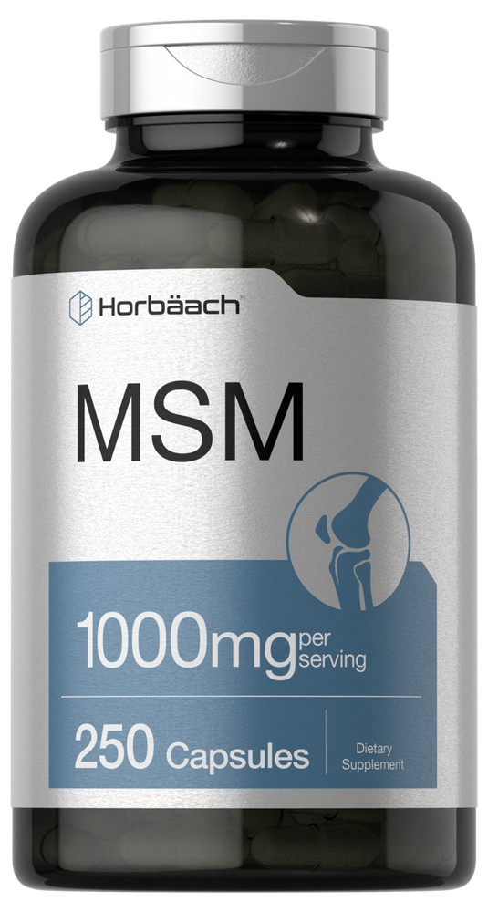 MSM Supplement | 1000mg | 250 Capsules | Non-GMO, Gluten Free | by Horbaach