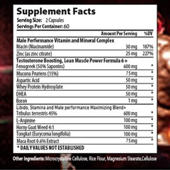 Testosteron Booster Monster Test for Men Testosterona Capsules Muscle Gain – US