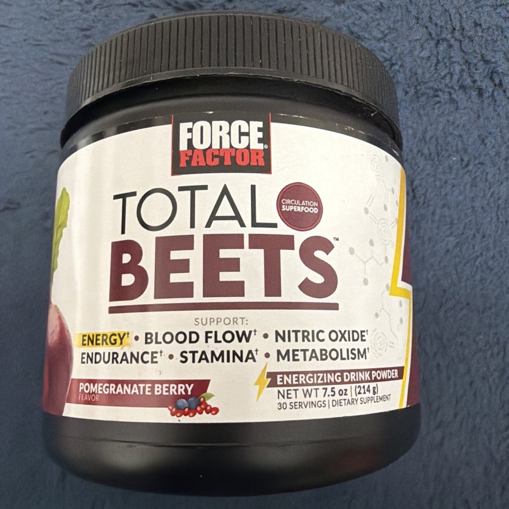 Force Factor Total Beets Drink Mix Superfood Powder with Nitrates to Support…