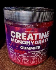 Creatine Monohydrate Gummies 8000mg PerfectFit365 120ct BCAA Taurine L-Carnitine