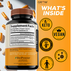 Dr. Berg (Only 2 per Day) Turmeric Supplement with Black Pepper (Bioperine)
