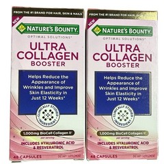 (2)Natures Bounty Optimal Solutions ULTRA COLLAGEN BOOSTER 48 Capsules Ea 11/27+