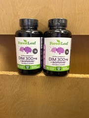 2 BOTTLES ForestLeaf DIM Supplement for Women & Men – DIM 300mg with BioPerine