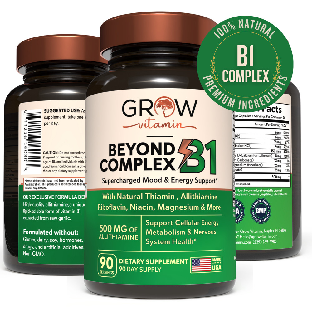 B1 Complex – Allithiamine Natural Vitamin B1 Supplement with Essential B-Vitamin