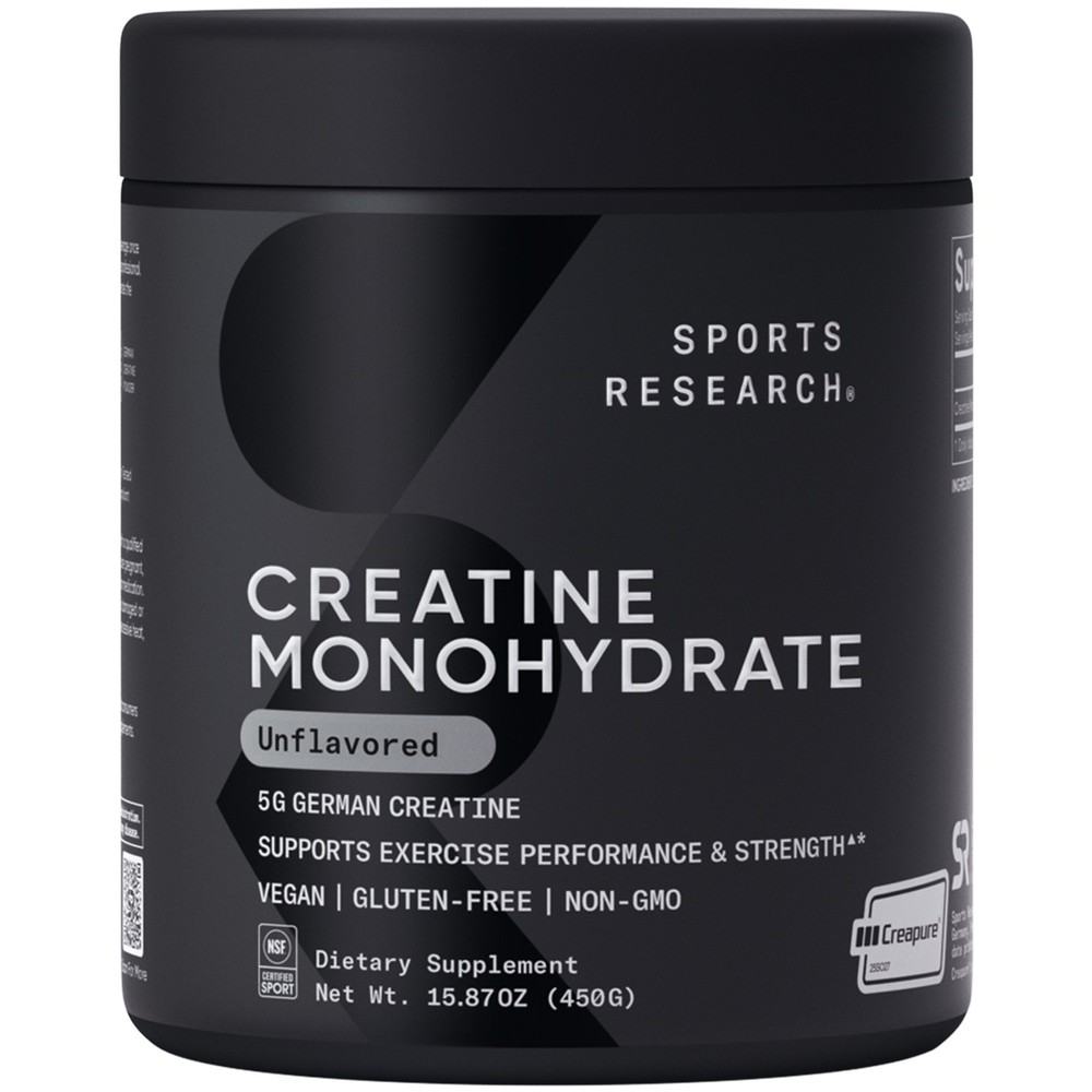 Creatine Monohydrate, German Creapure®, NSF Sport, 5g x 90 Servings (Unflavored)
