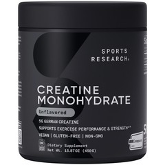 Creatine Monohydrate, German Creapure®, NSF Sport, 5g x 90 Servings (Unflavored)