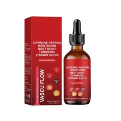 Cayenne Pepper Hawthorn Beet Root Turmeric Vitamin K2+D3 Liquid Drops 60ML