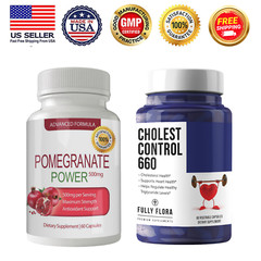Pomegranate Extract Antioxidant Support Cholesterol 660 Heart Supplement 60 Caps