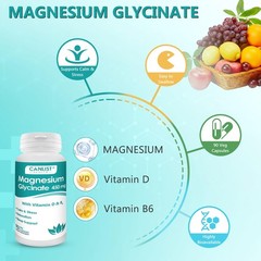 CANLIST Magnesium Glycinate Supplements 450mg for Bone & 90 Count (Pack of 1)