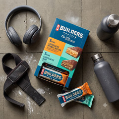 4 Pack Clif Builder’s Protein Bar, Variety Pack, 2.40 oz, 18-count
