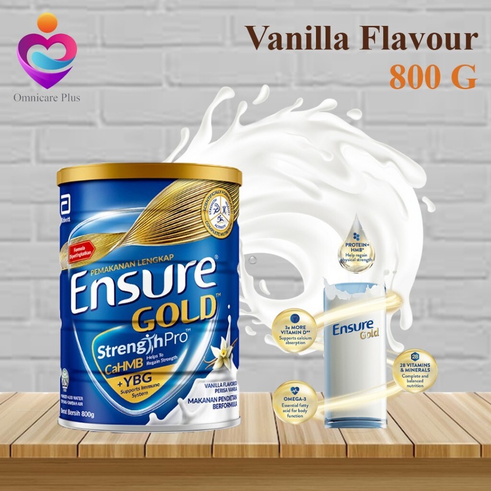 Original 2 X Abbott Ensure Gold 800g Vanilla Flavour Milk Powder From Malaysia