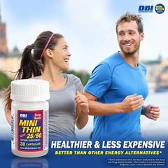 12-30ct BOTTLES MINI THIN 25/50 EF ENERGY BOOSTER ( 180 ) PILLS