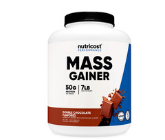 Nutricost Mass Gainer Double Chocolate Flavor, 6.7 LBS, 50 Grams of Protein