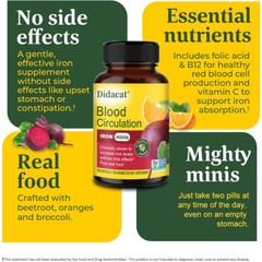 SUPPORT Blood Circulation HEALTH Supplement Capsules With Beetroot, Iron & B12