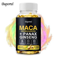 Maca Root 120pcs, Endurance,Stamina and Men Performance, Improved Mood and Focus