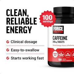 Caffeine Pills 200mg Boost Energy Focus Strength Performance Premium Quality 100