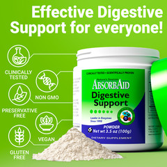 AbsorbAid 100g Powder -Natural Digestive Enzymes for gas, bloating & acid reflux