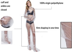 Disposable Plastic Body Wraps Unisex PE Sauna Bath Suit for Far Infrared Full Bo