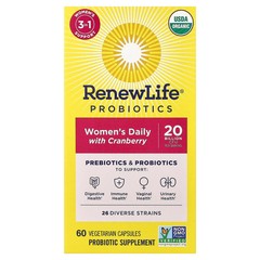 2 X Renew Life, Probiotics, Women’s Daily with Cranberry, 60 Vegetarian Capsule