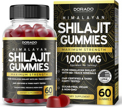 Shilajit Gummies High Potency Gold Grade with 85+ Trace Minerals w/ Fulvic Acid