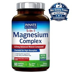 Magnesium 5 in 1 Complex Supplement Glycinate Malate Citrate 60 Capsules