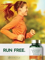 Tumeric Curcumin Max Potency and Ginger Complex 3000 Mg, 120 Softgels by Carlyle
