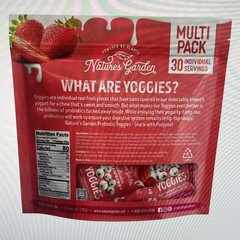 New Nature’s Garden, Probiotic Strawberry Yoggies, 0.7 oz, 30-count Bag
