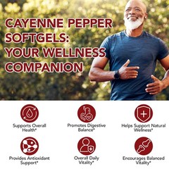 Cayenne Pepper Softgels 240 Count | Non-GMO, Beetroot, Hawthorn, D3+K2 | Heart &