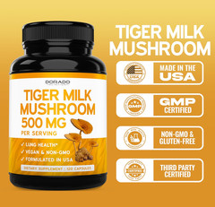 Organic Tiger Milk Mushroom Extract Capsule 500mg | 120 Capsules