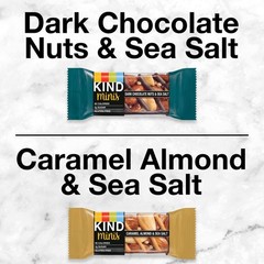 KIND Minis Variety Pack, Dark Chocolate & Caramel Almond, 0.7 oz, 20 Count