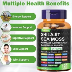 Certified Organic Sea Moss Capsules – Irish Sea Moss Bladderwrack Burdock Root