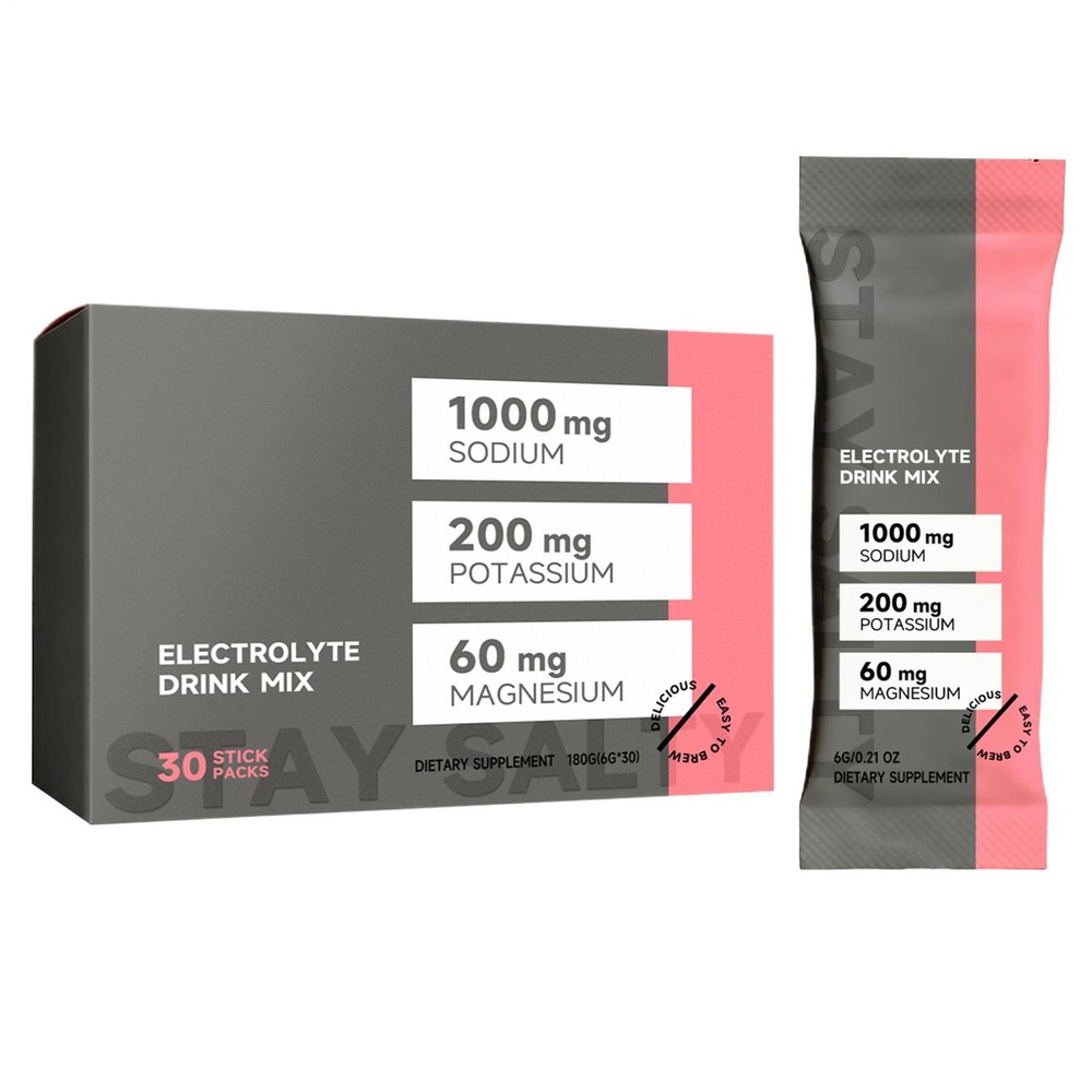 LMNT Electrolytes: 30-Pack Raspberry Salt ZERO-Sugar Brand New Keto-Paleo