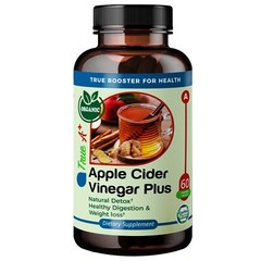 TrueMed Apple Cider Vinegar Plus Ginger Root Cinnamon 650mg 60 Capsules